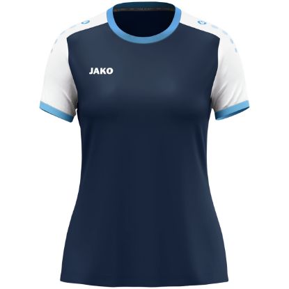 Afbeeldingen van Shirt Dynamic KM damesmaten marine/wit/hemelsblauw